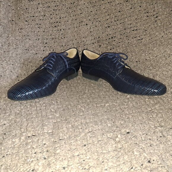 WERNER KERN-Ravenna-Blue/Black Printed Leather-Dance Shoes-Sz 7.5 UK/9 US-NWOB - Picture 4 of 8